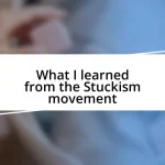 What I learned from the Stuckism movement