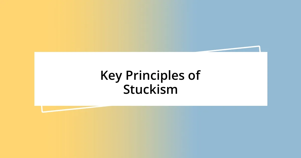 Key Principles of Stuckism